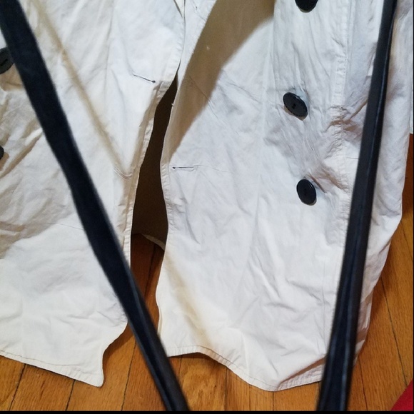 Wilson Trench Coat Off White Size Medium - Picture 7 of 7